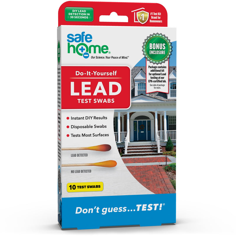 Safe Home® Lead in Solids Combo Test Kit – 10 DIY Swabs + Optional Testing at our EPA Certified Lab – Made in the USA for Homeowners & Contractors – (1 Pack) 1