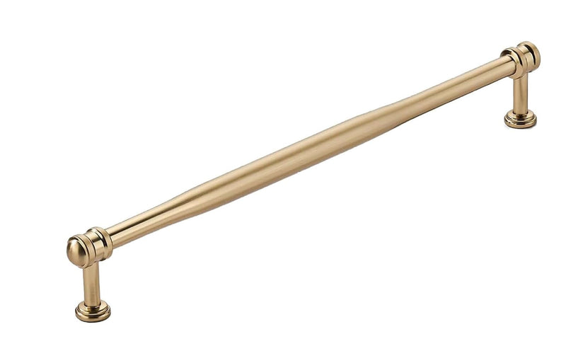 khtumeware 1 Pack 12inch(305mm) Hole Center Appliance Pulls Brushed Brass Cabinet pulls Satin Brass Solid Heavy-Duty Tradition Kitchen Cabinet Handle Cabinet Hardware for Dressing Table