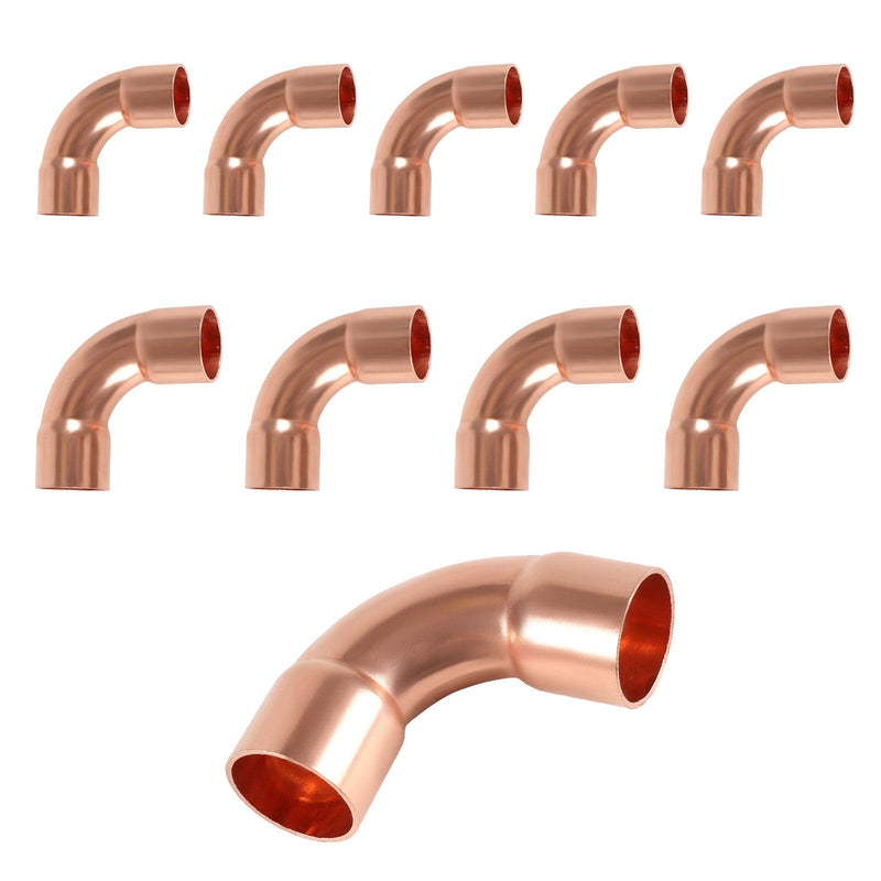 10Pack Seelink Copper Fittings, 1/2" C x C 90 Degree Elbow(COPPER131-10) 10 1/2 Inch