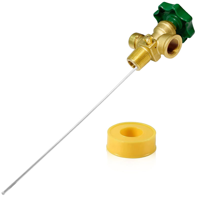 Propane Adapter,100LB Propane Vapor Tank Service Valve Coupler with Manual Bleeder Valve, POL Connection, Heavy Handle & 10.2" Dip Tube–Fits for Grills, Heaters, RVs, Fryers & Outdoor Propane Setups.