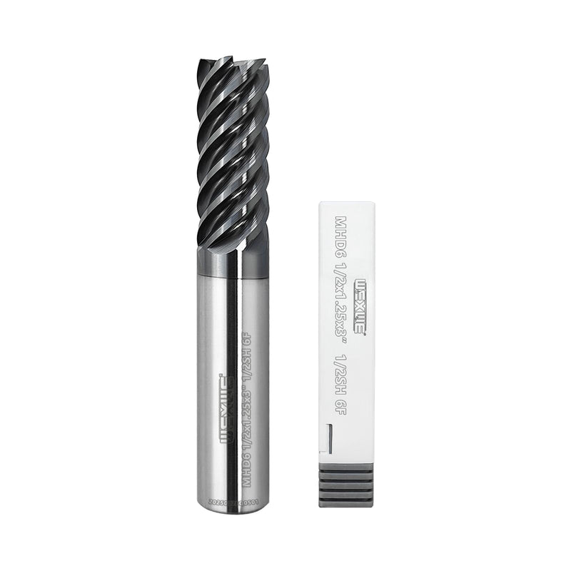 Tools Carbide End Mills,6 Flute Square Milling Cutter，High Helix Angle for High Hardness Steel Finshing Milling Processing - 1/2 Shank (1/2-3" 1PCS) 1/2-1.25-3.0" 6F 1PC