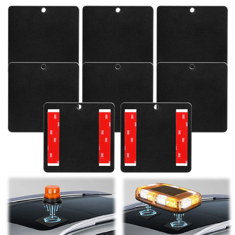 Self-Adhesive Magnetic Mount Pad for Aluminum Cabs, 8 Count, Ideal for Magnetic Light Mounts, for Light Bars, Strobe Beacons, Spot Lights with High-Tack 3M Adhesive and affixed, 8895404