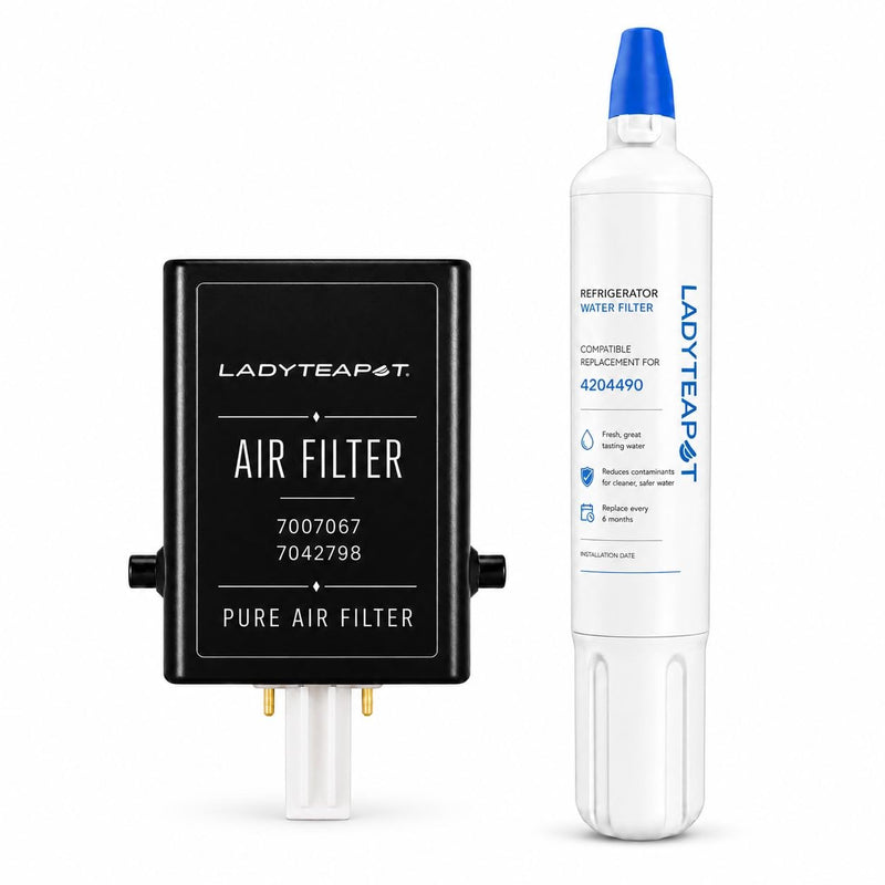 Replacement 4204490 Water Filter and 7007067 Air Purification Cartridge Combo Pack, Compatible with Sub-Zero 4204490, 4290510 Water Filter, 7042798/7007067 Air Filte (1+1 Count) 2