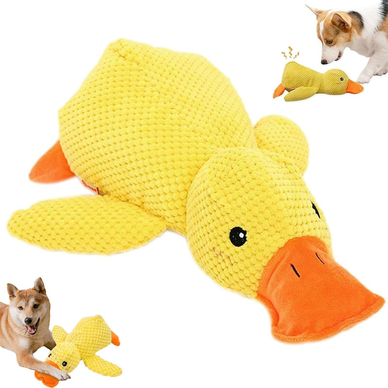 Mellow Dog Calming Duck, The Mellow Ducks Calming Pillow, The Quack-Quack Ducks Dog Toy, Cute Yellow Stuffed Calmings Duck Dog Toys with Soft Squeaker, Interactive Dog Toys for Aggressive Chewers - NewNest Australia