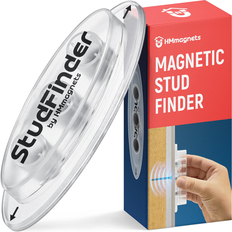 Powerful Magnetic Stud Finder PRO (Upgraded Version) Reinforced with 3 Neodymium Magnets - No-Battery Stud Detector - Deep Detection of Wood & Metal Studs in Drywall (Not for Plaster Walls) | 1 Pack