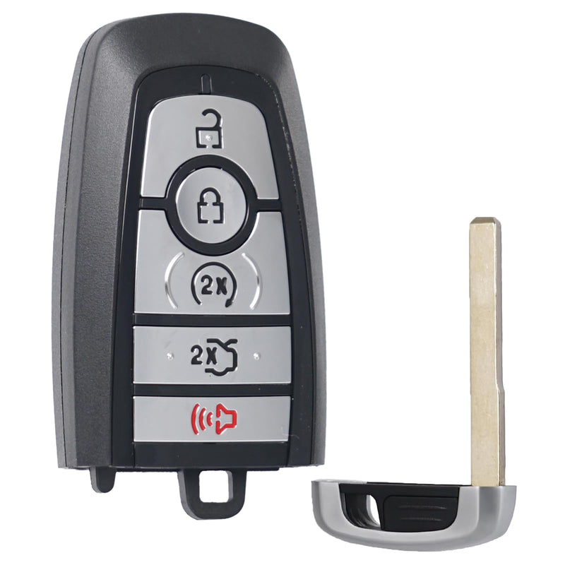 5Buttons Key Fob Replacement Compatible for Ford Fusion 2017-2021 Mustang 2018-2022 Mustang Cobra 2019-2022 Push Start 5 Button Keyless Entry Remote Start Control M3N-A2C93142600