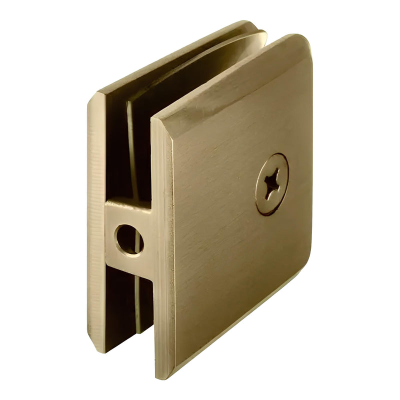Brixwell UCB4BBRZ Brushed Bronze Beveled Hole-in-Glass Style Wall Mount Heavy-Duty Glass Clamp