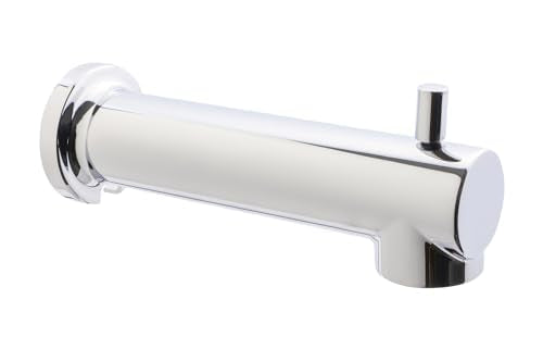 SUPPLYGIANT Tub Spout with Diverter 8" Round Bathtub Faucet with Decorative Brushed Nickel Finish
