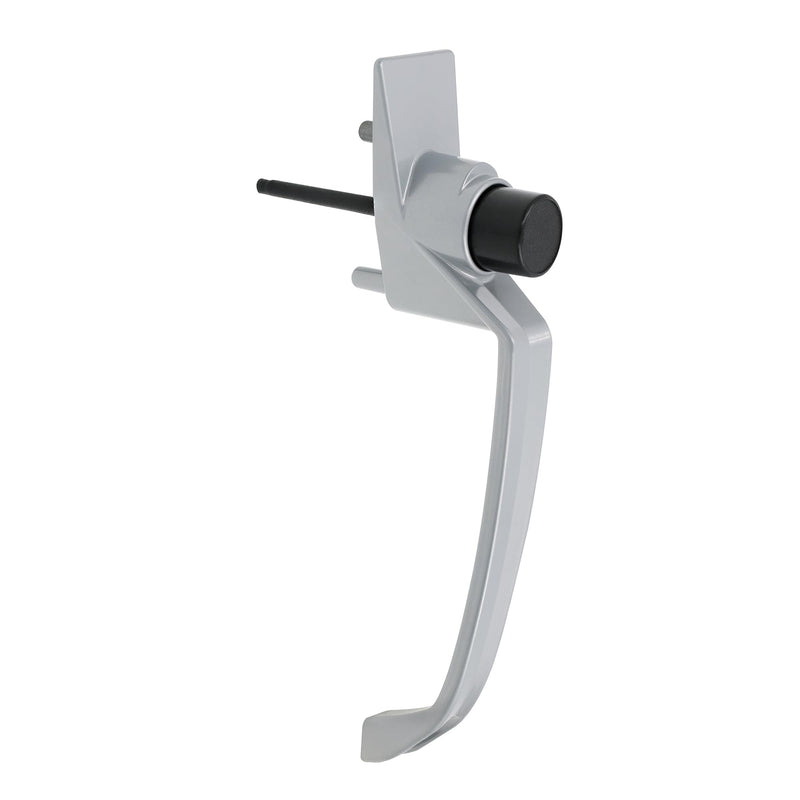 Prime-Line K 50823 Storm and Screen Door Push Button Handle Set with Interior Latch 1-1/2 in. Hole Center, Strike and Screws, Silver (Single Pack) 1-1/2 in.