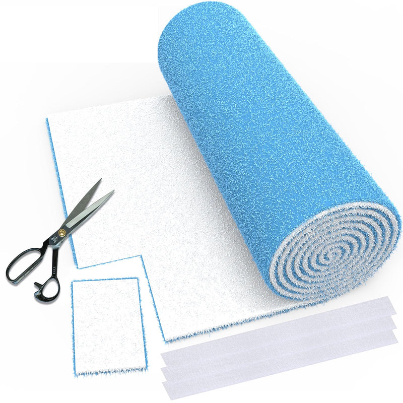 Air Vent Filters, 20" x 140" Cut to Fit Filter Material (80+ Filter), MERV 8 HVAC Furnace Vent Filters for Home, Floor, Ceiling, Grilles - Includes 48PCS Adhesive Hook Tape 20" x 140"