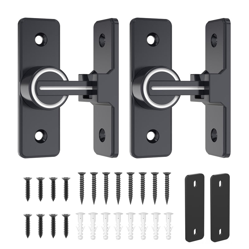 Barn Door Lock Hardware, 90 Degree Heavy Duty Safety Gate Latches Flip Bolt Latch Lock, Barn Sliding Door Latch Suitable for Garden, Bathroom, Outdoor, Window (Luminous-2PCS) Luminous-2PCS