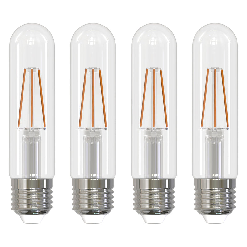 Bulbrite LED Filament T9 Bulb, 3000K, Dimmable, 5W, E26 Base, 400 Lumens, 120V, CRI 90, Soft White Light, Chandelier with Medium Base (4 Pack) 4