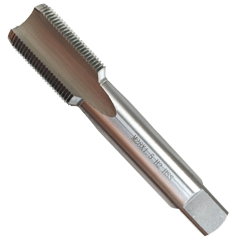 M28 X 1.5 Tap, Metric Thread Tap, Right Hand, 1.5mm Pitch, Straight Flute, 4 Flute, High Speed Steel, H2 Accuracy Grade, Machine Tap M28 X 1.5
