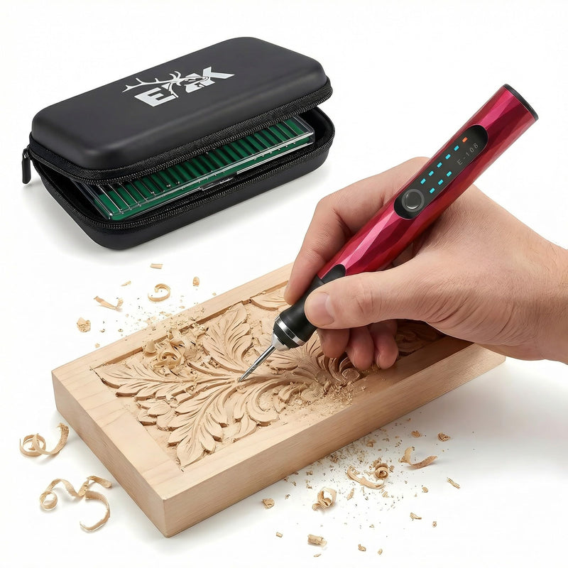 ELK Customizer Engraving Pen for All Materials - 2025 UPGRADED Torque - Rechargeable, Wireless & Beginner Friendly - Engrave 50+ Surfaces - For DIYers & Artists - 30+ Bits & Tools Included - Pink