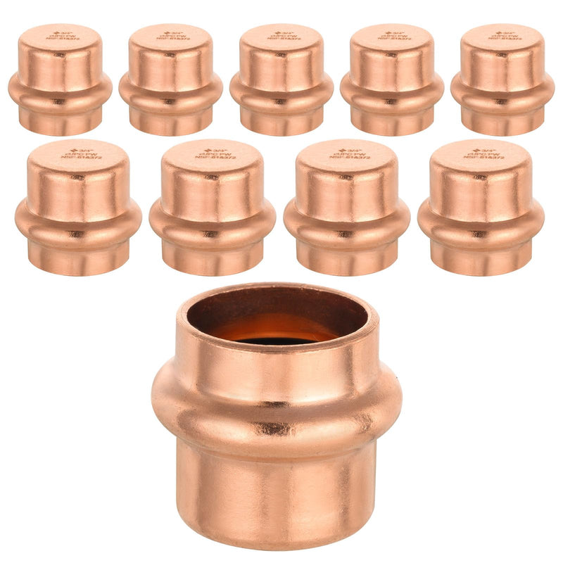 10Pack Seelink 3/4" Copper Press End Cap(Plug)(PRESS011-10) 10 0.75 Inch