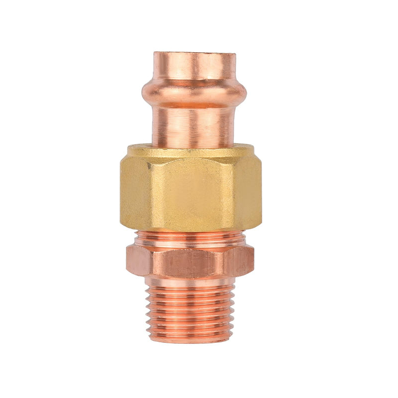1Pack Seelink 1" Copper Press x 1" MPT Male Adapter Union(PRESS073-1) 1"P x 1"MPT