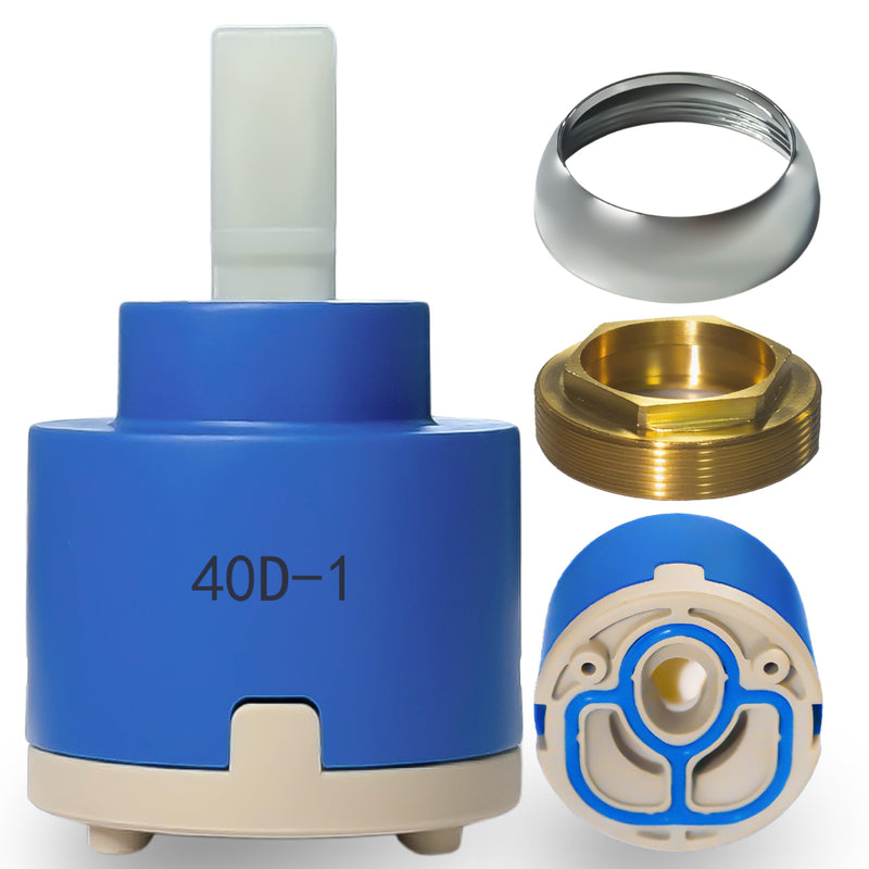 40mm Faucet Cartridge,CUPC/NSF Certification,Single Handle Ceramic Faucet Cartridges,Compatible with Bath,Tub and Kitchen Faucet Cartridge Replacement