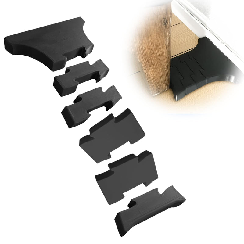 2Pcs Furniture Wall Protectors, Adjustable Couch & Bed Stopper, Furniture Wall Spacer, Easy to Install, for Sofas, Cabinets, Headboard Protector (Black) Black