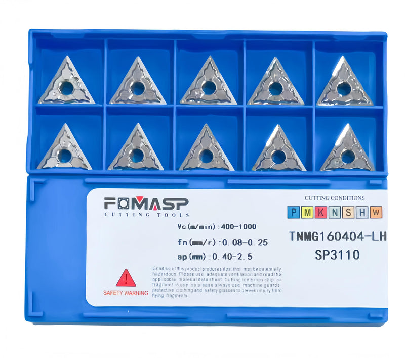 Carbide Inserts for Aluminum TNMG331 / TNMG160404 for Turning Cutting Tools 10 PCS TNMG331-LH