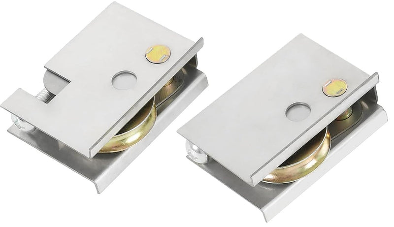 Sliding Patio Door Rollers,1-1/2" Steel Ball Bearing, Edge Adjustable, Stainless Steel Housing W/Flange Compatible with P-Ella Sliding Door Series post-1992, 2 Pack