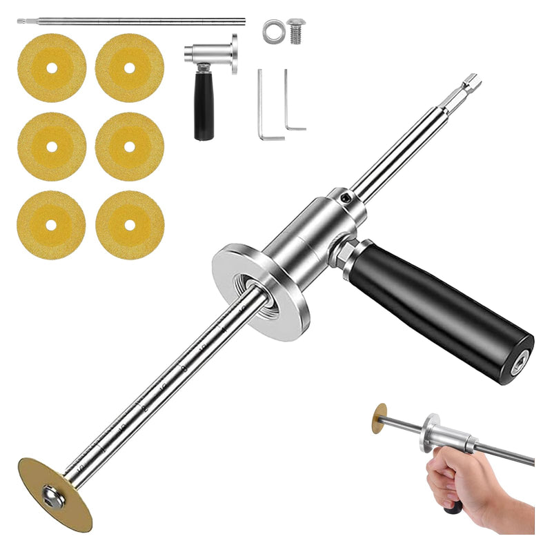 7-Inch PVC Pipe Cutter Tool for Drill-Internal/Inside Pipe Cutting with Diamond Wheel,Hex Shank&Adjustable Depth Handle-Fast,Clean Cuts for Plumbing,Irrigation,DIY Projects