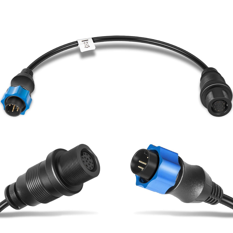 Replacement for 1852077 Dual Spectrum Chirp Adapter Cable/MKR-DSC-10 Compatible with Lowrance 7-Pin Transducer, HDS and Hook Series Fish Finders