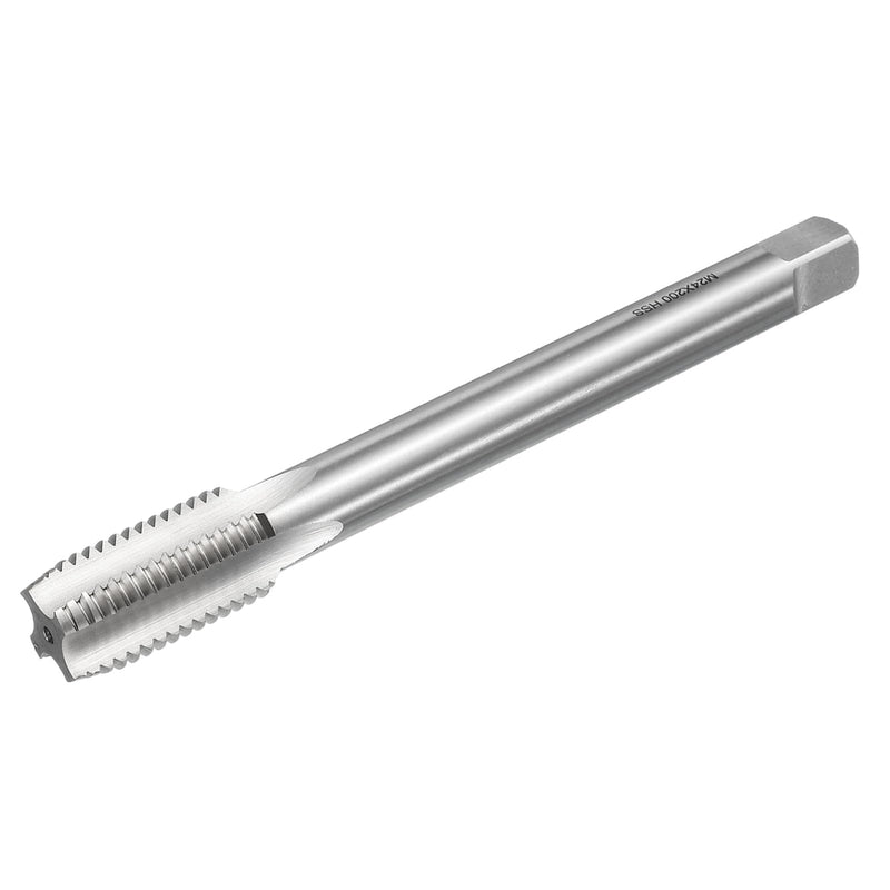 uxcell Metric Thread Tap M24 x 3 H2 200mm Extra Long Straight Flute Screw Thread Milling Machine Taps Threading Tapping Repair Tool M24 x 3 x 200mm