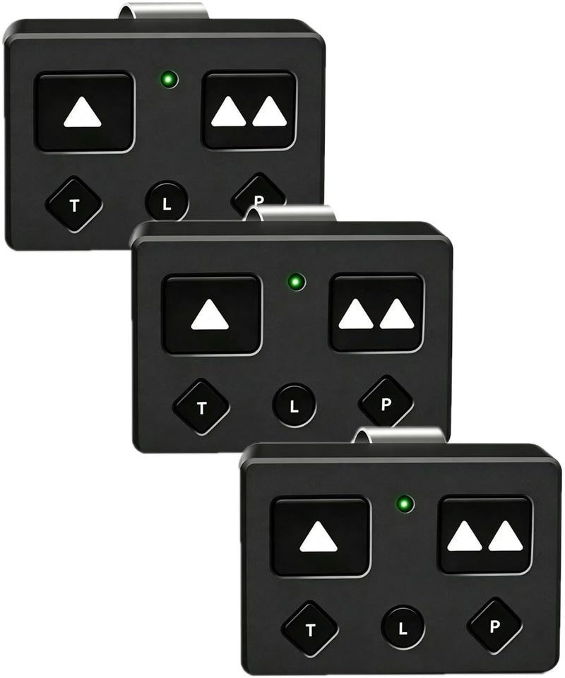 AXP1 AXS1 Remote Transmitter Compatible with Gho s t 3-Button 5-Button Gate Remote Transmitter for Automatic Gate Openers, Partymode for Gho s t Gate Opener Sys TEM (Black, AXP1 3PC) Black