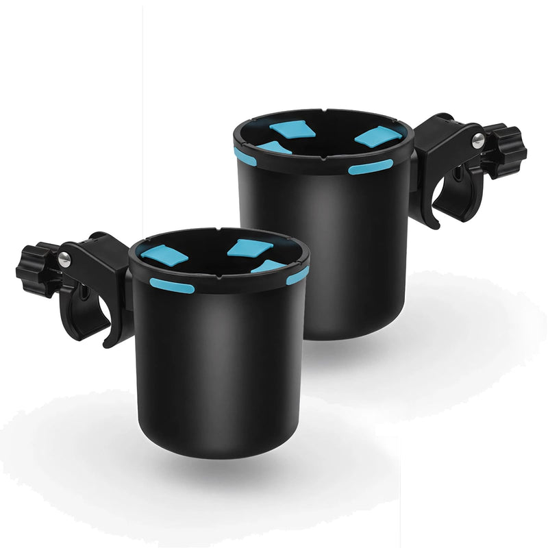Marine Boat Rail Cup Holder,No-Drill Tool-Free Install,Holds 30-40oz Tumblers,Install On Bimini Top Conver Rail Or Pole, Gift for Pontoon, PWC, Jet Ski Pack of 2