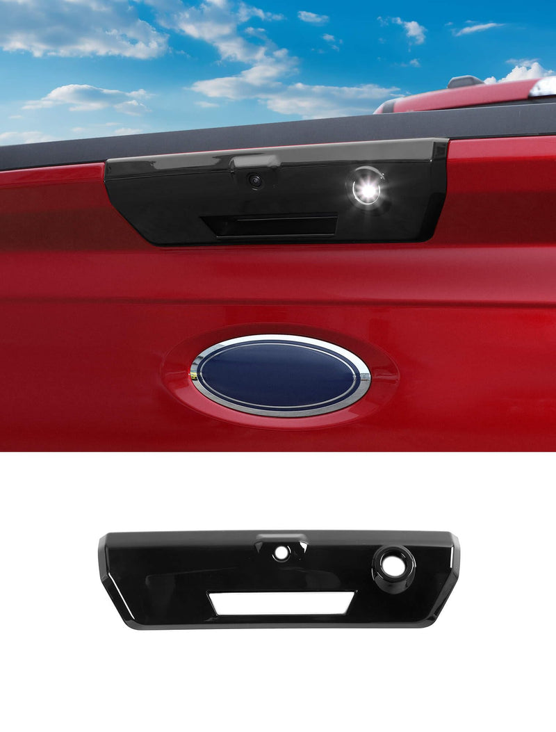 Savadicar Black Tailgate Handle Trim Cover for 2021-Present Ford F150, Truck Bed Gate Handle Protector, Exterior Styling Upgrade Accessories