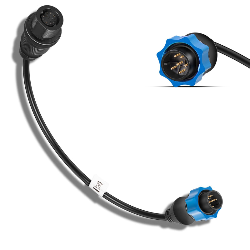 Upgrade MKR-DSC-10 1852077 DSC Adapter Cable for Lowrance 7-pin Fish Finders, for Minn Kota Motor Built-in Dual Spectrum Chirp Transducer Compatible with 2D Sonar