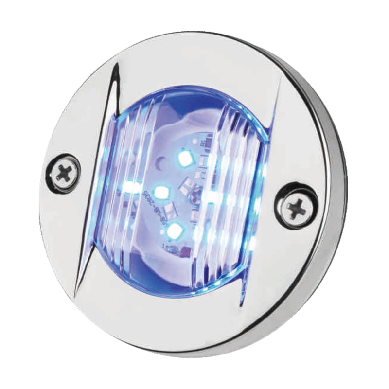SEAFLO 01 Series Courtesy Transom LED White Stern Light- 2.2W, 2 NM Visibility, AISI 316 Stainless Steel, IP66 Waterproof, USCG Approved for Boats Up to 65 FT (20M), 4-Year Warranty (Blue) Blue