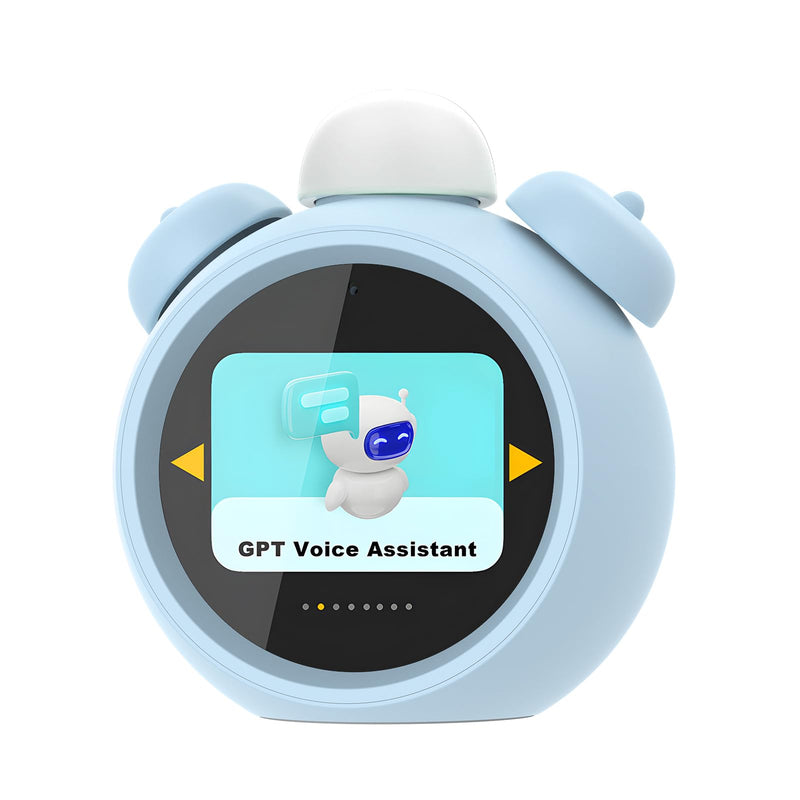 AI Kids Alarm Clock with Voice Control, Children's Focus Ready to Rise Sleep Trainer, AI Assistant Smart Clock, Sound Machine OK to Wake for Toddlers Kids, Digital Partner for Girls Boys