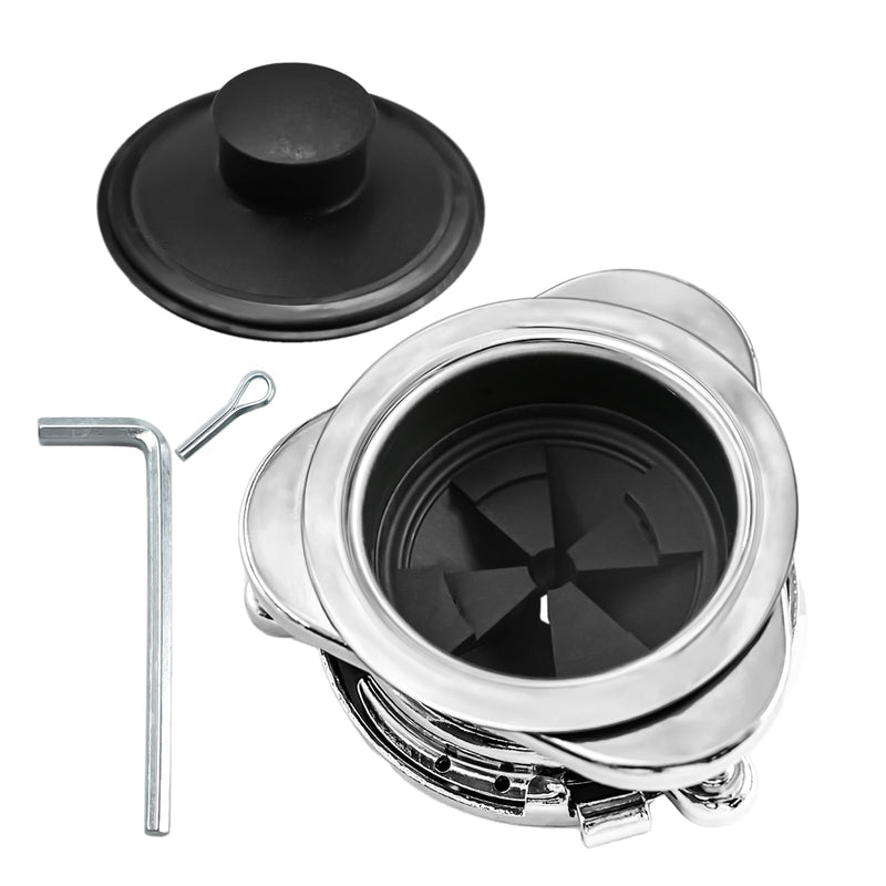 Garbage Disposal Flange Kit and Stopper for InSinkErator,3 Bolt Mount Stainless Steel Kitchen Sink Flange Parts with Stopper Compatible with InSinkErator Models Garbage Disposal(114mm) 114mm