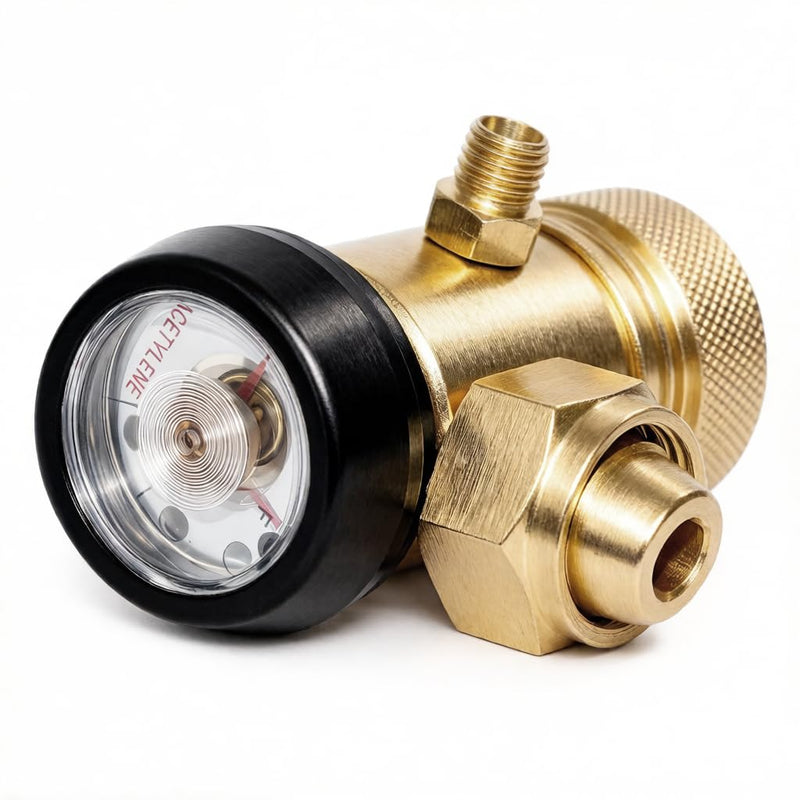 CGA520 AR-B Acetylene Regulator for B Tanks, Acetylene Gauge for Turbo Torch 0386-0725, Acetylene Torch Kit, Turbo Torch Acetylene