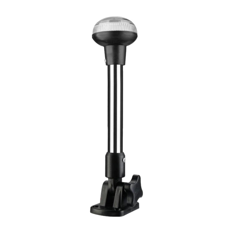 SEAFLO 02 Series All-Around LED Pole Navigation Light- 2 NM, 24" Height, 12-24V, 1.5 W, Plug-In Mount, For Boats Up to 65 FT (20 M), CE & RoHs Certified (Adjustable mount, 12”) 12" Adjustable mount
