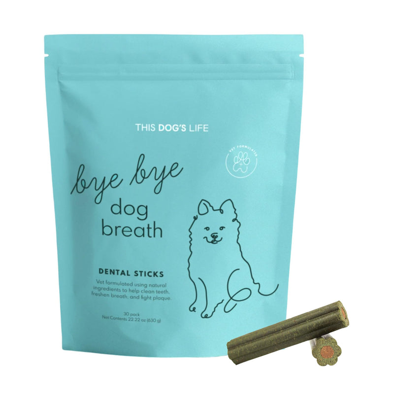 Dental Chews for Dogs – Scrapes Plaque, Freshens Breath, Fights Tartar – Dual-Layered Dog Dental Treats with Probiotics – Vet Formulated with 16 Active Ingredients – All Dog Sizes – Made in The USA