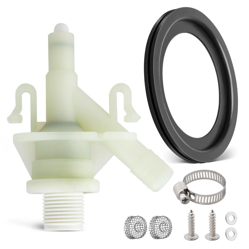 Oyviny Upgraded RV Toilet Water Valve Kit Fit for Dometic 300, 310, 320 Series Toilets, Freeze Resistance & Leakage Resistance, 385311641 Camper Toilet Valve Replacement with 385311658 Flush Ball Seal