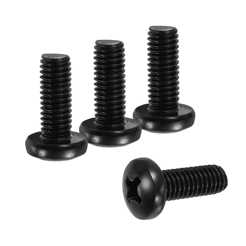 PATIKIL 3/8-16 x 1 Pan Head Machine Screws, 25 Pcs 304 Stainless Steel Round Head Screws for Cabinet Drawer Knob Pull Handle, Phillips Drive, Fully Threaded, Black Oxidation 3/8-16 x 1"