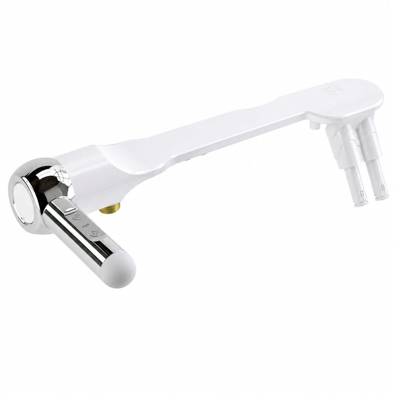 Ultra-Slim Bidet Attachment for Toilet, Non-Electric Bidet Toilet Seat Attachment with Dual Retractable Nozzles, Rear & Feminine Wash, Adjustable Water Pressure, Easy DIY Install for Home & RV Platinum