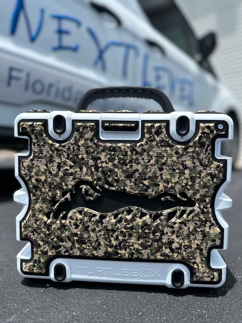 | Turtlebox Seadek Pads | Fits Grande (Large) Model Only | Custom Design | Adhesive Backing | Turtlebox Speaker Accessories | (Army Camo/Black) Army Camo/Black