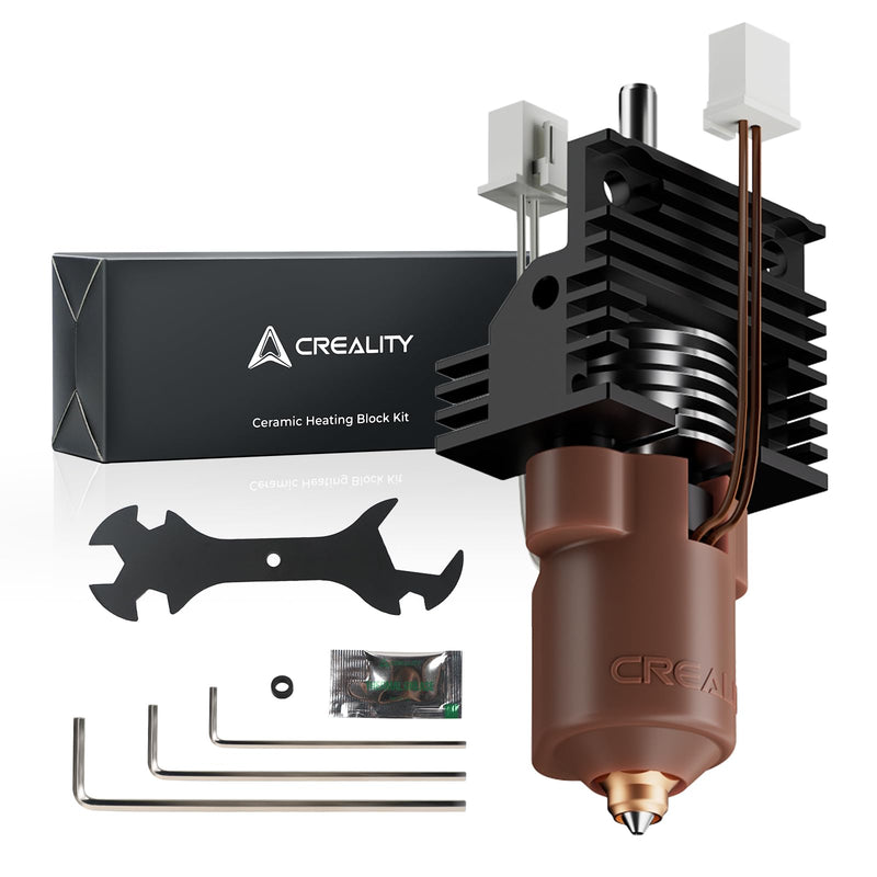 Creality Upgrade K1C/K1 Max/K1 Ceramic Heating Block Kit 3D Printer Accessories,Terminal with Buckle K1 Series Hotend Kit, Supports 300°C High Temperature and 600mm/s High-Speed Printing 60W Fast for K1/K1 Max/K1C/K1 SE
