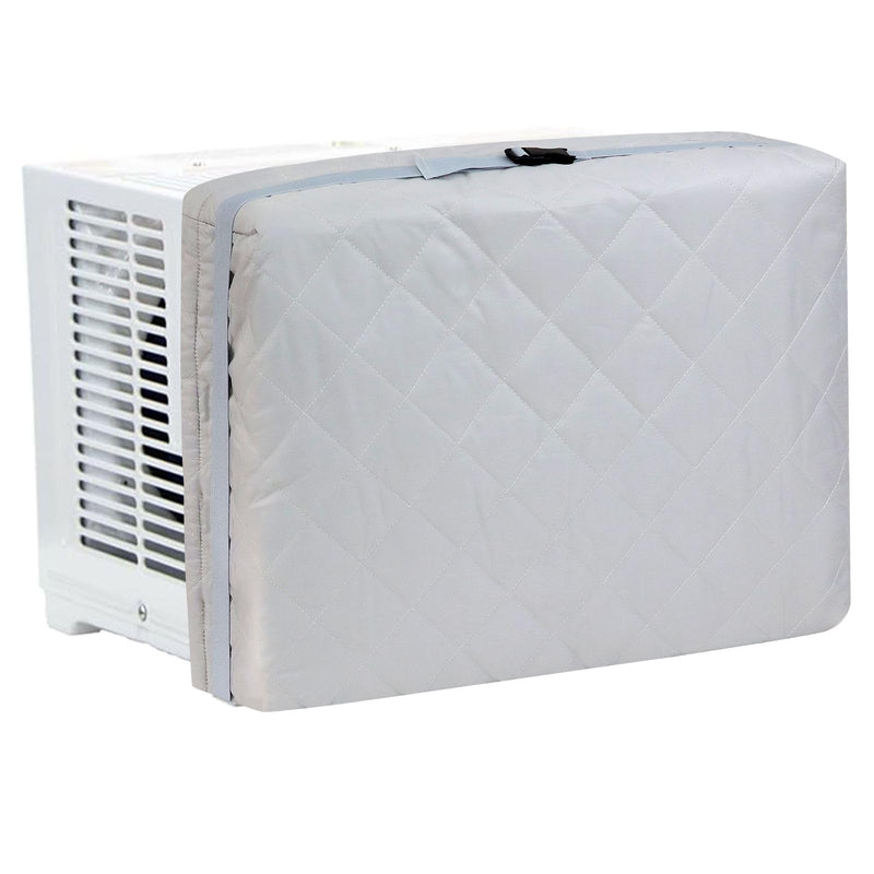 Demao Indoor Air Conditioner Cover, Cotton Filled Grey Window AC Cover - Indoor Use Only, Premium Dust Protection with Double Layer Fabric-25 "× 18" × 3.5 ",Washable with Water for Repeated Use. 25"W×18"H×3.5"D