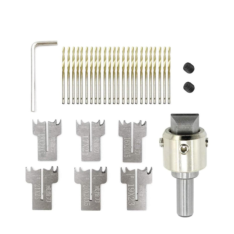 30 PCS Ring Drill Bit Set 16-21 mm Blades Wooden Ring Maker Steel Wood Bead Drill Bit for DIY Rings Making, Woodworking Tool Kit, Wooden Bead Maker Beads Drill Bit