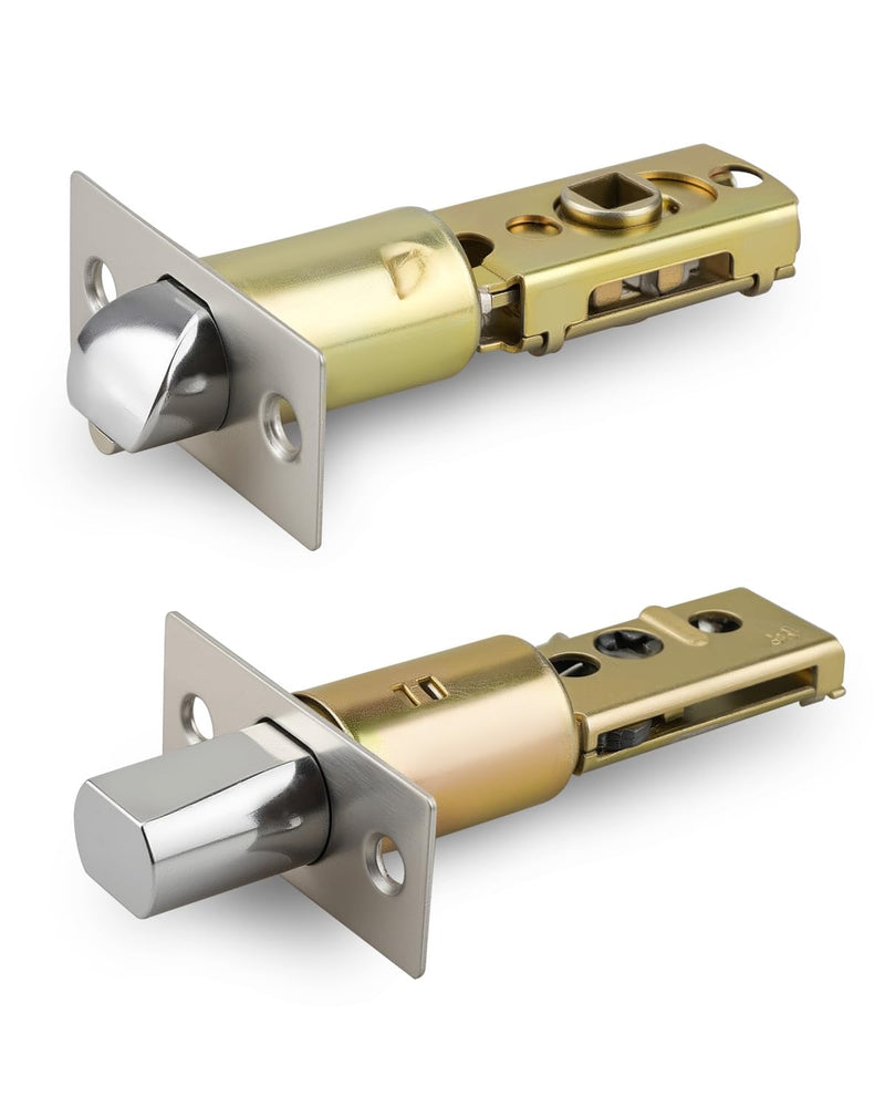 Adjustable Deadbolt Lock Latch 2-3/8" & Adjustable Door Knob Latch 1-3/8", for Lever Door Handles Inner Door Handles, Square Interface, Universal Door Lock Replacement Parts