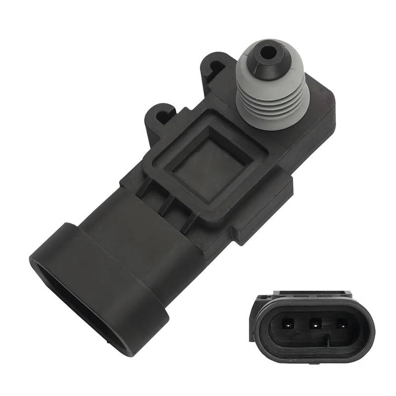 Car Fuel Tank Pressure Sensor – Vapor Vent Port Replacement, OEM #16238399 9377680 09377680 16196060, Compatible with Delphi 3rd Gen Sensors (Black)