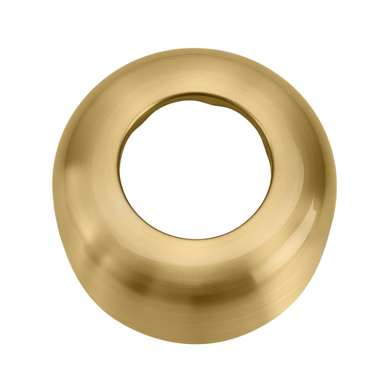 PFLBELL1127 1-1/2" Bell Flange,Made To Match 1-1/2-Inch ID x 3-Inch OD Box Flange,Compatible with Clawfoot Tub Over Pedestal Sink Drain Against Wall,Brushed Brass PFLBELL1127