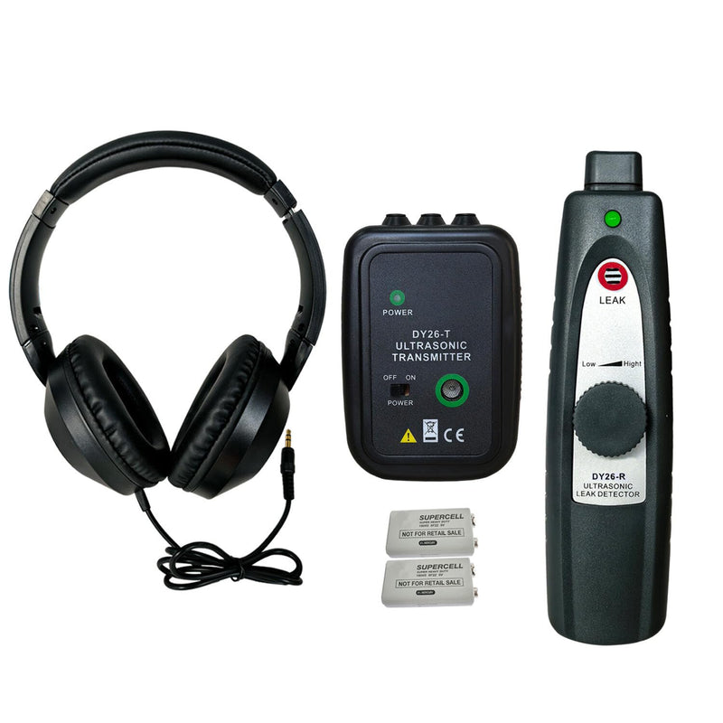 Professional Ultrasonic Leak Detector Kit for Industrial Use/Automotive | 38-42kHz Frequency Range Detection with Sound & Light Alerts | Air, Gas & Vacuum Leaks in Pipes, Tanks, Cars Finder