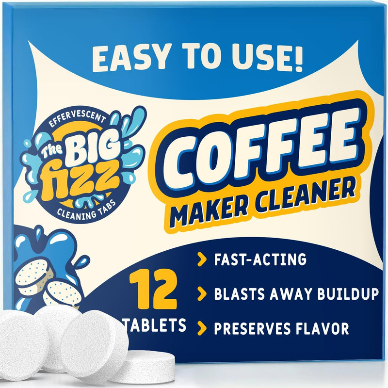 Coffee Maker Descaler - Easy to Use Coffee Machine Tablets Compatible with All Major Brands - Fast Acting Descaling Tablets Preserves Brew Flavor & Machine Longevity (12 Count) 1 Count (Pack of 12)