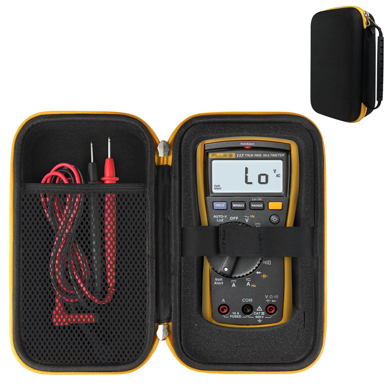 Hard Multimeter Case for Fluke 117/115/116/114/113/177/178/179/233 Digital Multimeter, Compatiable with Fluke 101/106/107/ F15B+F17B+F18B+, Portable Protective Storage Box(Case Only)